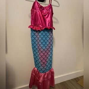 Disney Ariel Little Mermaid Costume for Girls Princess Dress and Gloves Funna